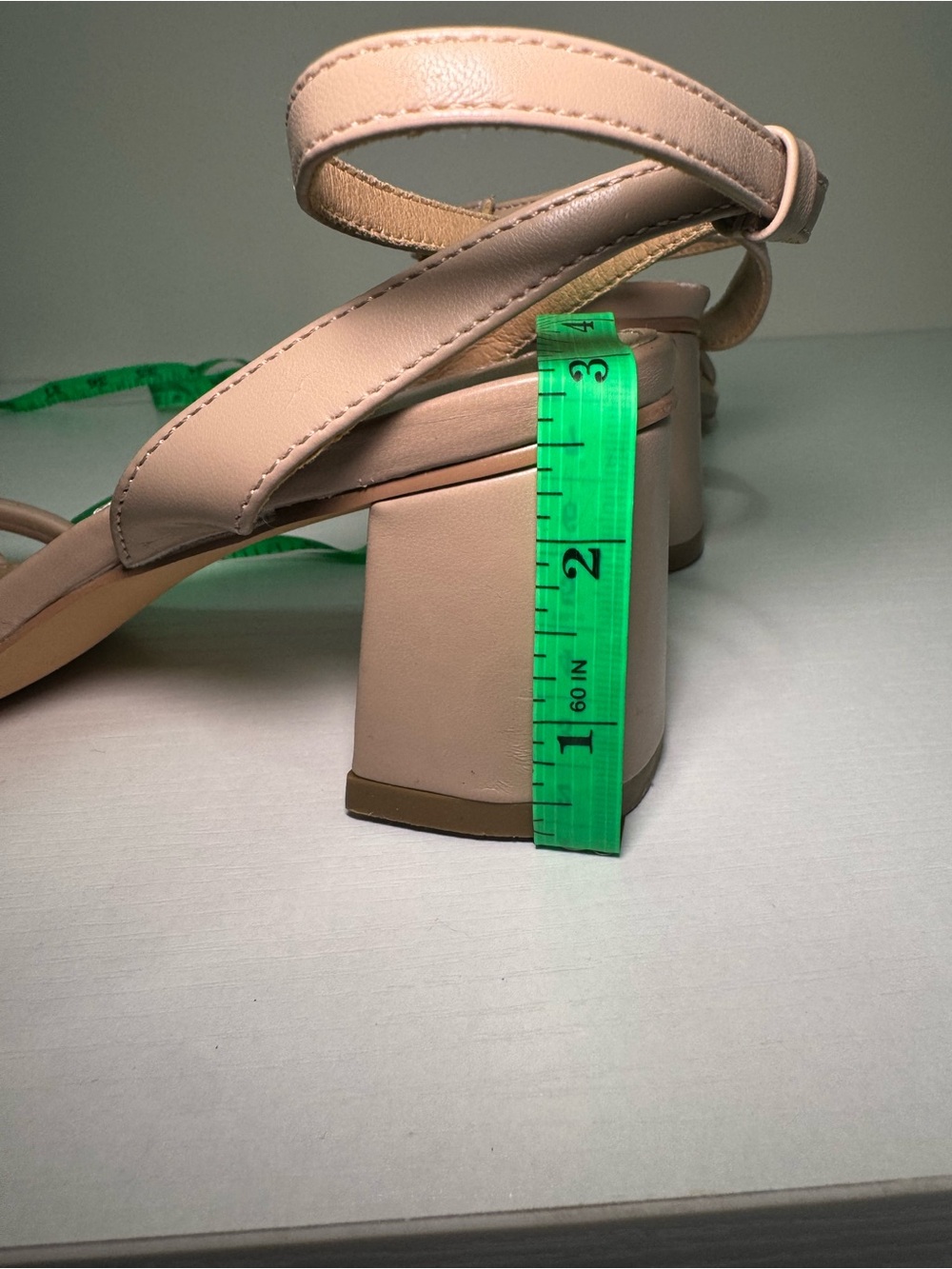 French Connection-Nude Ankle-Strap Block Heel Sandals - Picture 5 of 5